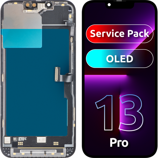 Wyświetlacz dotykowy Apple iPhone 13 Pro, z ramką, czarny, Service Pack 661-21993