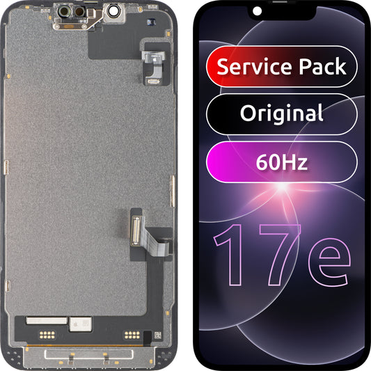 Wyświetlacz z ekranem dotykowym Apple iPhone 17e, z ramką, czarny, Service Pack 661-60211