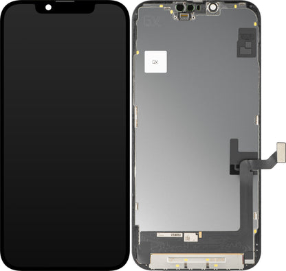Wyświetlacz z ekranem dotykowym GX dla Apple iPhone 14 Plus, z ramką, wersja OLED IC Movable, czarny
