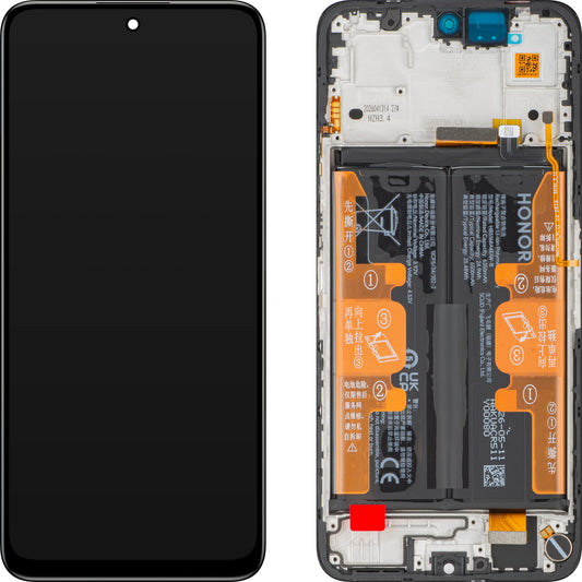 Wyświetlacz z ekranem dotykowym Honor 400 Smart 5G, z ramką i akumulatorem, czarny, Service Pack 0235AQSV