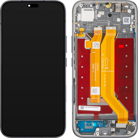 Wyświetlacz z ekranem dotykowym Honor 600e / 600 Lite, z ramką, czarny (Velvet Black), Service Pack 0235ASUL