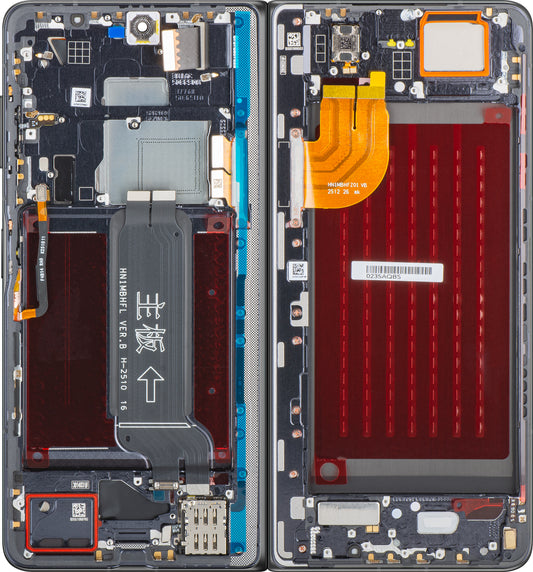 Wyświetlacz z ekranem dotykowym Honor Magic V5, z ramką, Sub Inner, czarny, Service Pack 0235AQBS