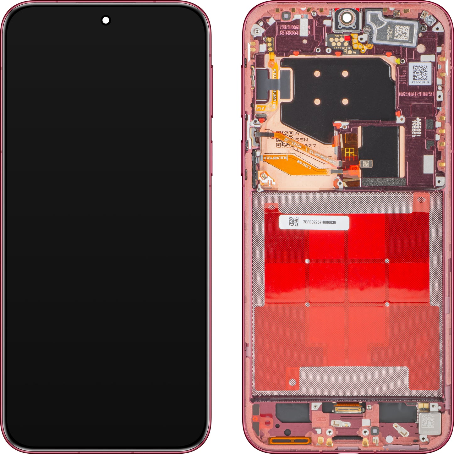 Wyświetlacz z ekranem dotykowym Huawei Pura 80 Pro, z ramką, Czerwony (Glazed Red), Service Pack 02357EFE