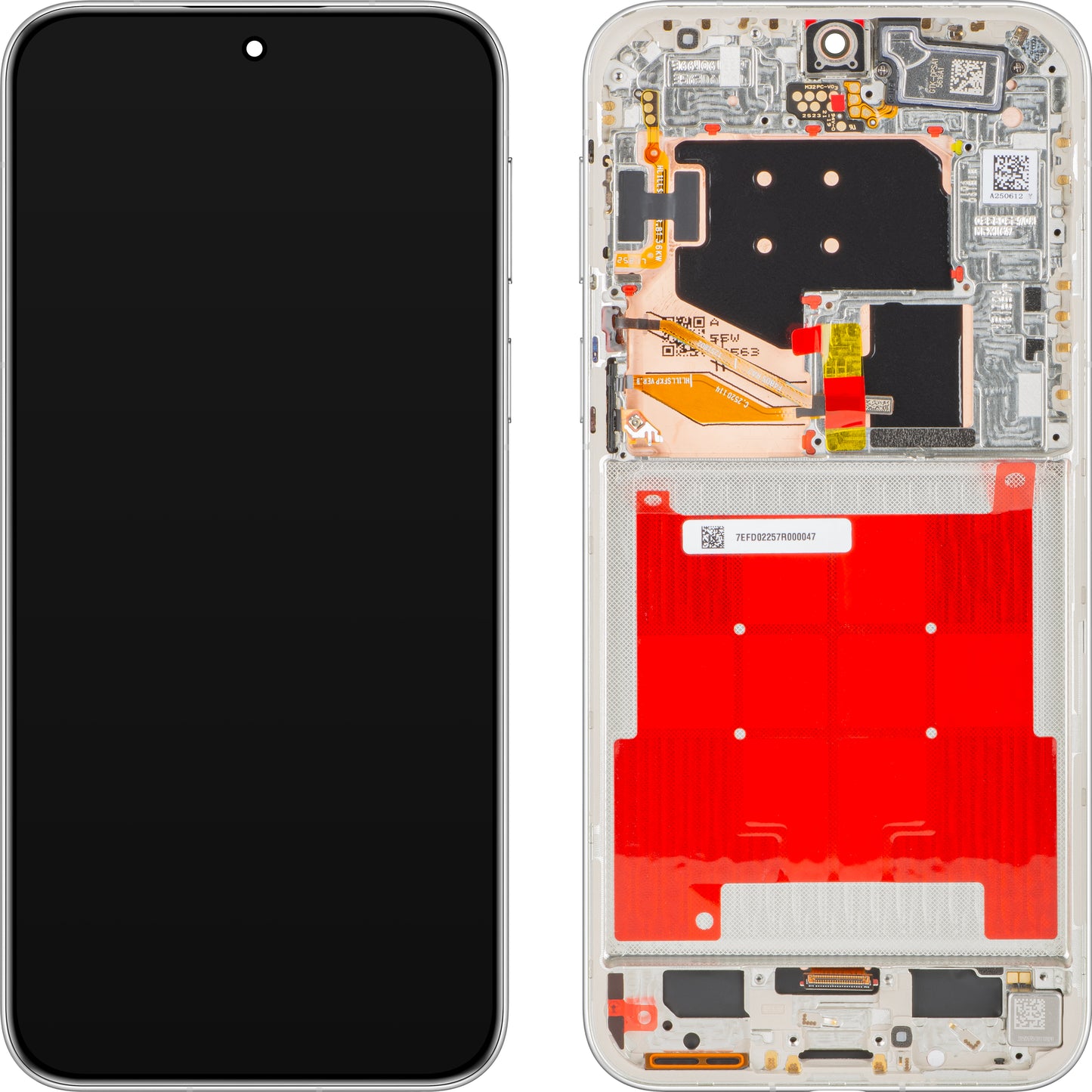 Wyświetlacz z ekranem dotykowym Huawei Pura 80 Pro, z ramką, Biały (Glazed White), Service Pack 02357EFD