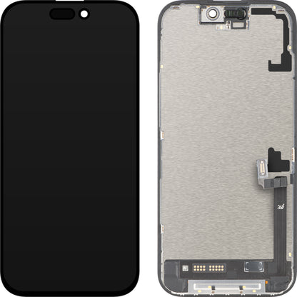 Wyświetlacz z ekranem dotykowym JK do Apple iPhone 17, z ramką, wersja LCD In-Cell IC Movable, czarny