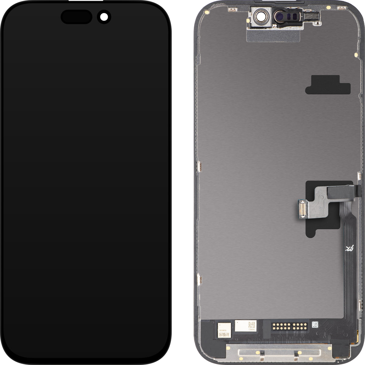 Wyświetlacz z ekranem dotykowym JK do Apple iPhone 16 Pro, z ramką, wersja LCD In-Cell IC Movable, czarny