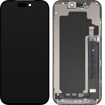Wyświetlacz z ekranem dotykowym JK do Apple iPhone 17 Pro, z ramką, wersja LCD In-Cell IC Movable, czarny