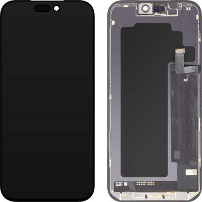 Wyświetlacz z ekranem dotykowym JK do Apple iPhone 17 Pro Max, z ramką, wersja LCD In-Cell IC Movable, czarny