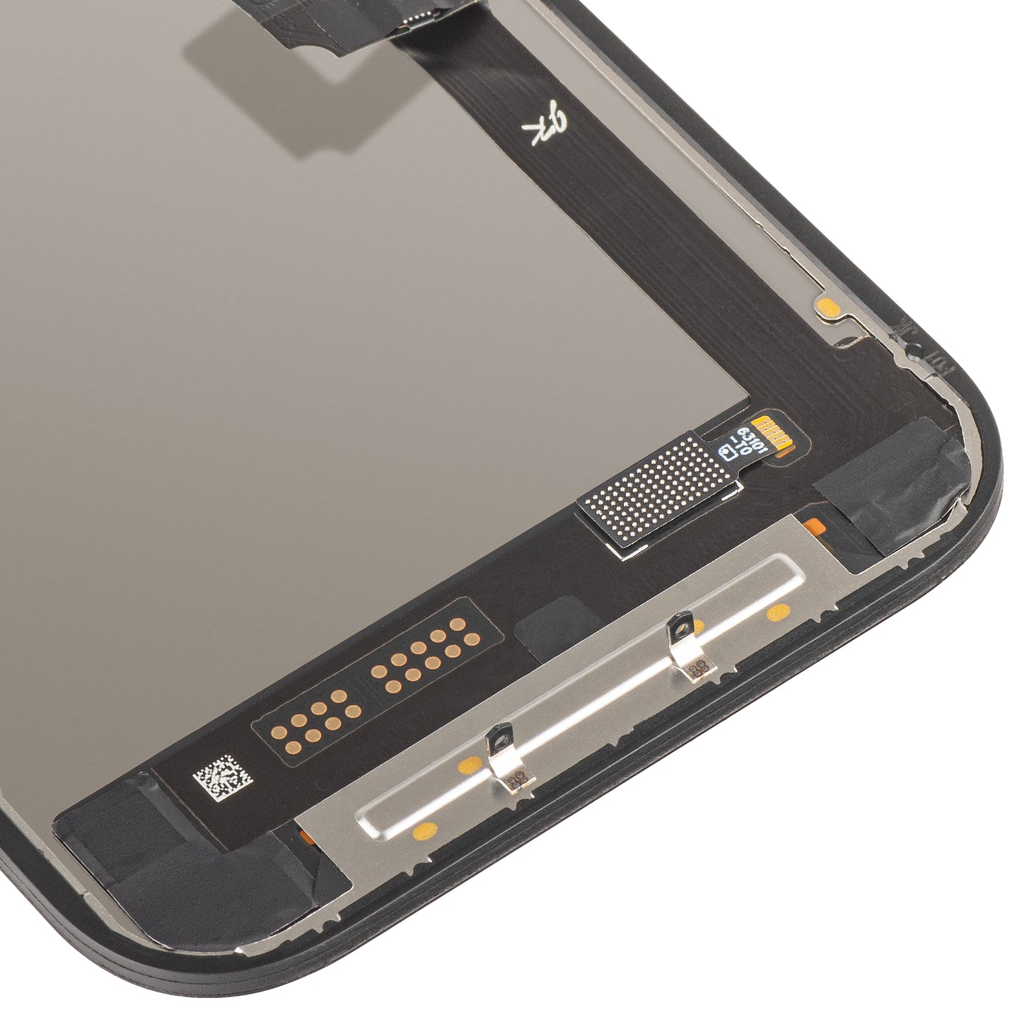 Wyświetlacz z ekranem dotykowym JK do Apple iPhone 17, z ramką, wersja LCD In-Cell IC Movable, czarny