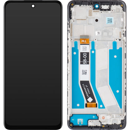 Motorola Moto G73 Wyświetlacz dotykowy z ramką, czarny, Service Pack 5D68C22272 