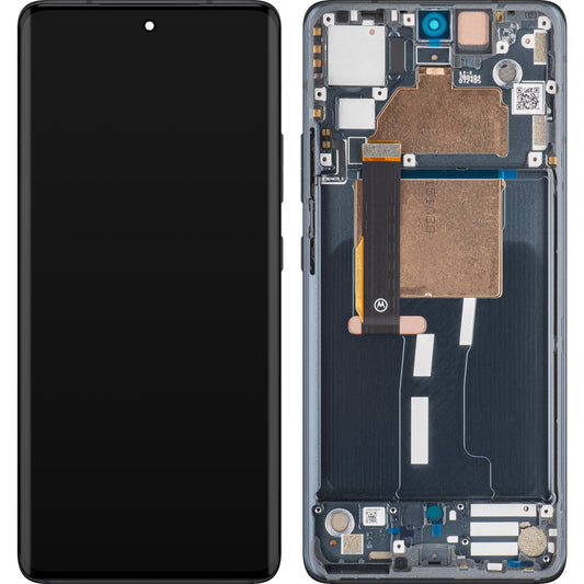 Wyświetlacz dotykowy Motorola Edge 30 Fusion, z ramką, czarny (Cosmic Grey), Service Pack 5D68C21527
