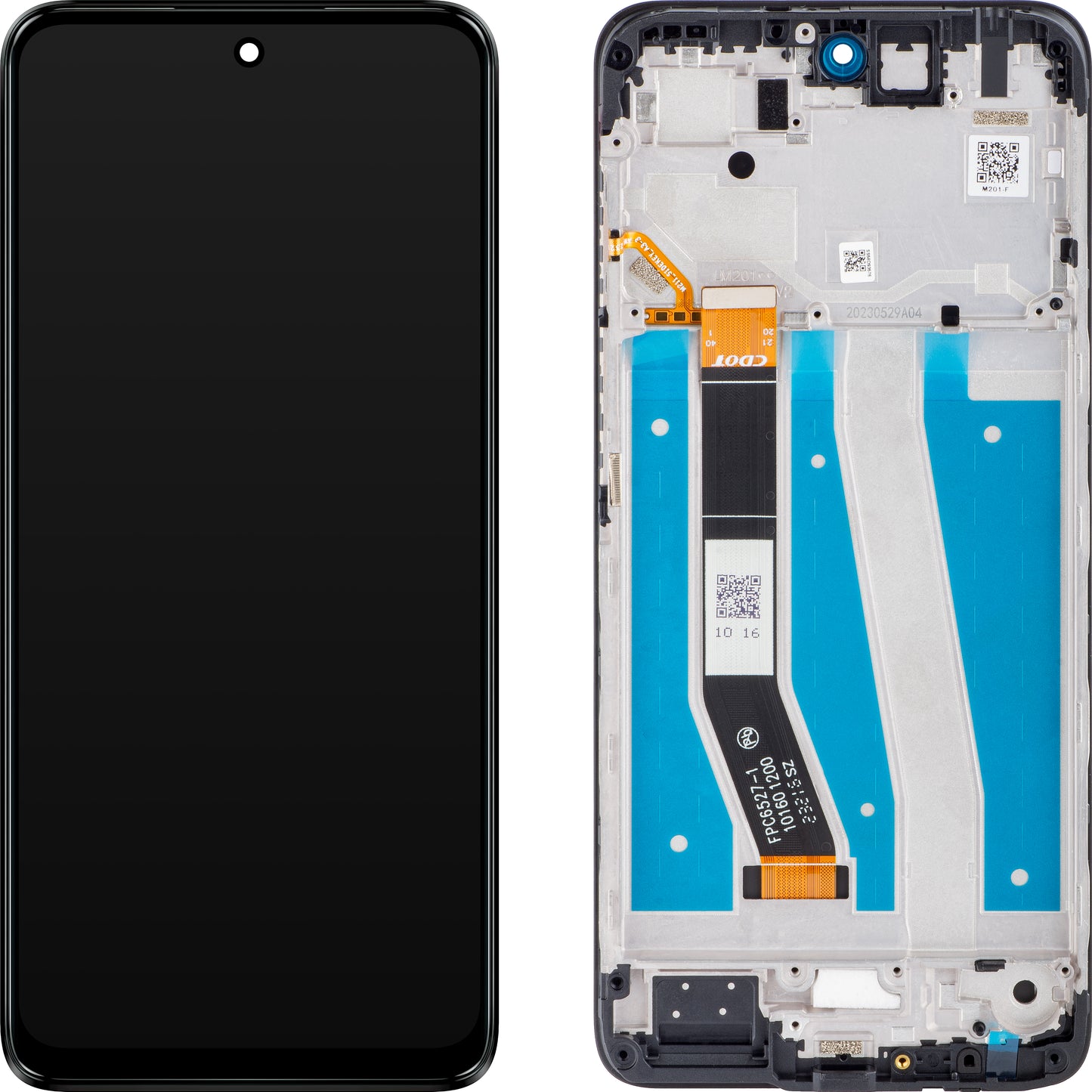 Wyświetlacz dotykowy Motorola Moto G14 z ekranem dotykowym, z ramką, czarny (stalowo-szary), Service Pack 5D68C23075