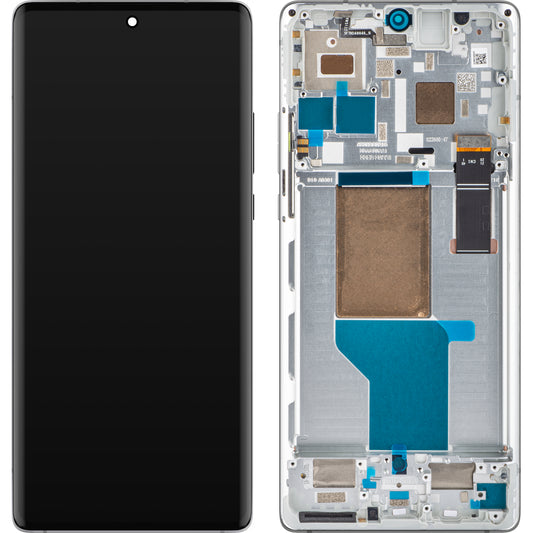 Wyświetlacz dotykowy Motorola Edge 30 Ultra z ramką, gwiezdna biel, pakiet serwisowy 5D68C21453