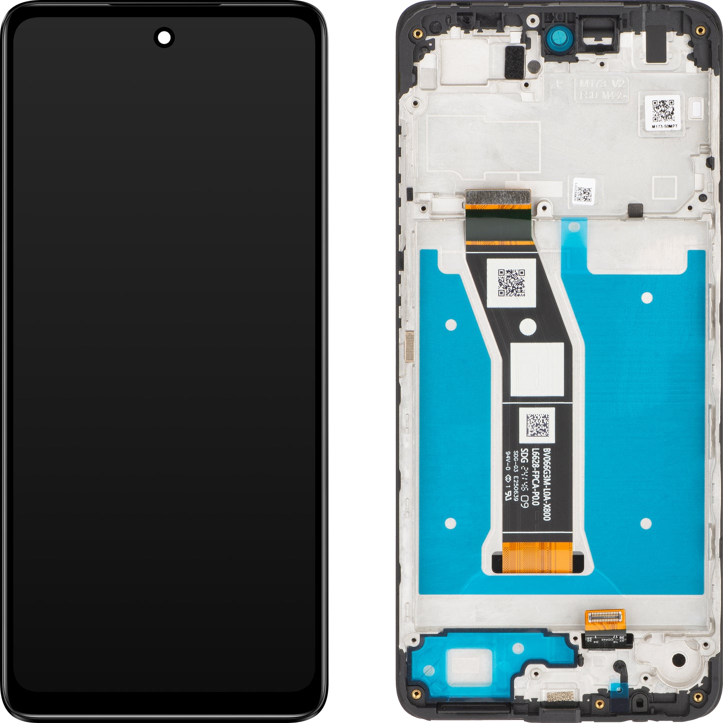 Wyświetlacz dotykowy Motorola Moto E14, z ramką, czarny, Service Pack 5D68C24645 