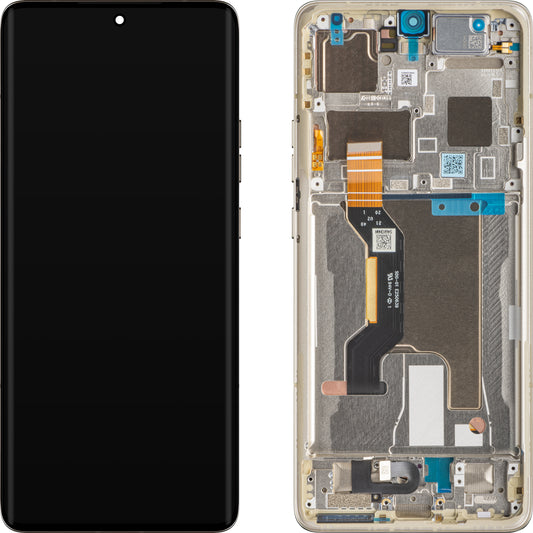 Wyświetlacz dotykowy Motorola Edge 50 Ultra, z ramką, beżowy (Nordic Wood), Service Pack 5D68C24484