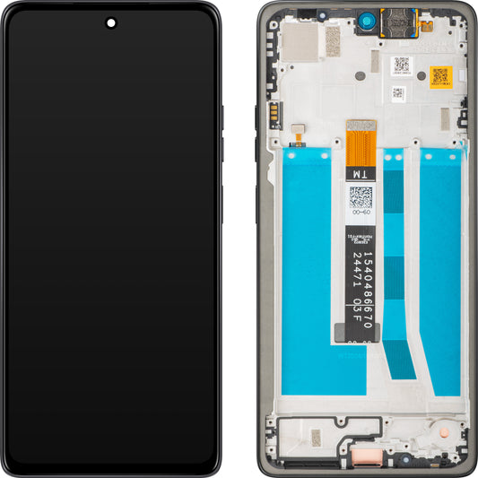 Motorola Moto G75 Display with Touchscreen, with Frame, Gray (Charcoal Gray), Service Pack 5D68C29066