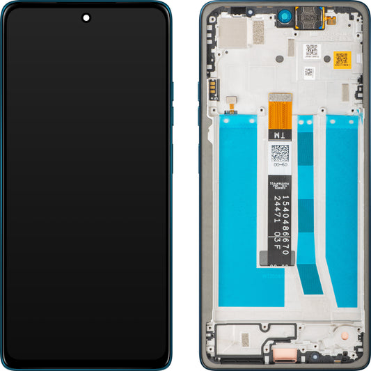 Motorola Moto G75 Display with Touchscreen, with Frame, Blue (Relucent Blue), Service Pack 5D68C29067