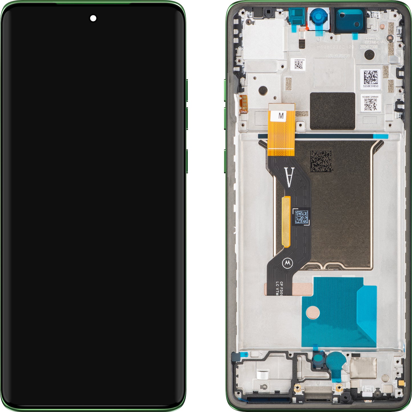 Wyświetlacz z ekranem dotykowym Motorola Edge 60, z ramką, zielony, Service Pack 5D68C29944