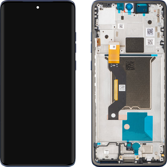Wyświetlacz z ekranem dotykowym Motorola Edge 60 Fusion, z ramką, granatowy (Pantone Slipstream), zestaw serwisowy 5D68C29878