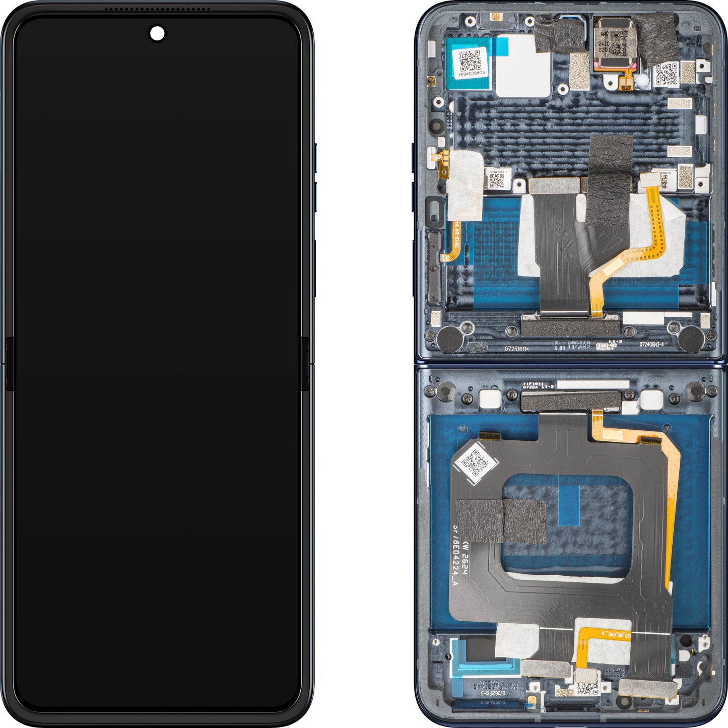 Wyświetlacz z dotykiem Motorola Razr+ 2025 / Razr+ 2024 / Razr 50 Ultra, z ramką, podkładką, granatowy (Navy Blazer), zestaw serwisowy 5D68C24698