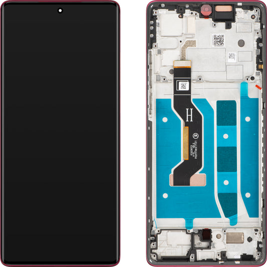 Wyświetlacz z ekranem dotykowym Motorola Moto G85, z ramką, Niebieski (Relucent Blue), Service Pack 5D68C29595