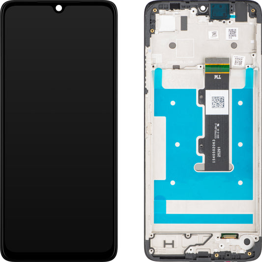 Wyświetlacz z ekranem dotykowym Motorola Moto G06, z ramką, czarny, zestaw serwisowy 5D68C31263