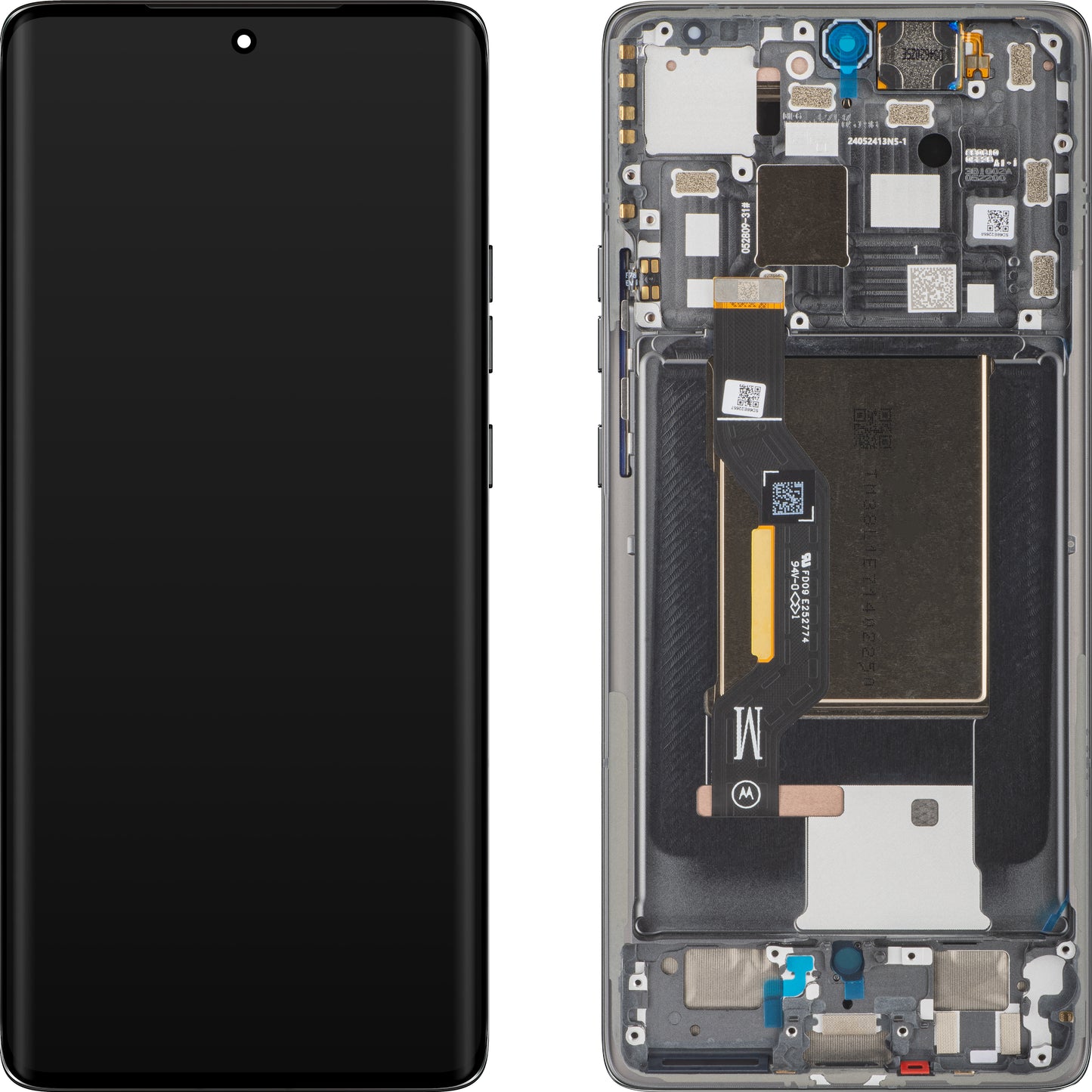 Wyświetlacz z ekranem dotykowym Motorola Edge 50, z ramką, szary (Koala Gray), ponownie zapakowany 5D68C25135