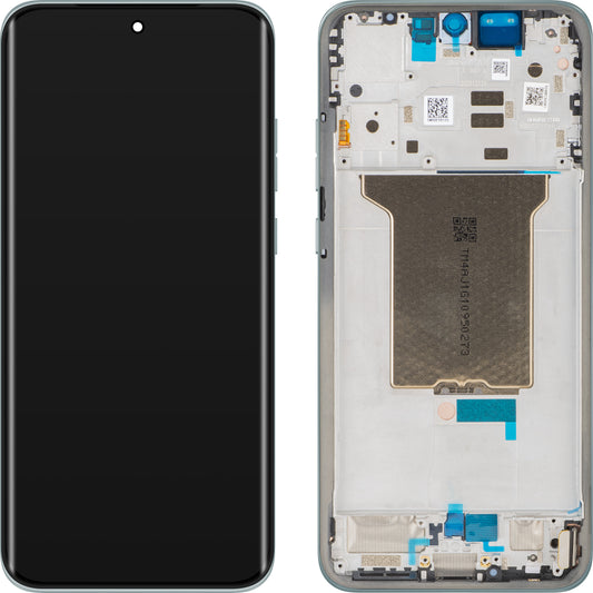 Wyświetlacz z ekranem dotykowym Motorola Edge 70 Fusion+ / Edge 70 Fusion, z ramką, turkusowy (Pantone Blue Surf), Service Pack 5D68C32057