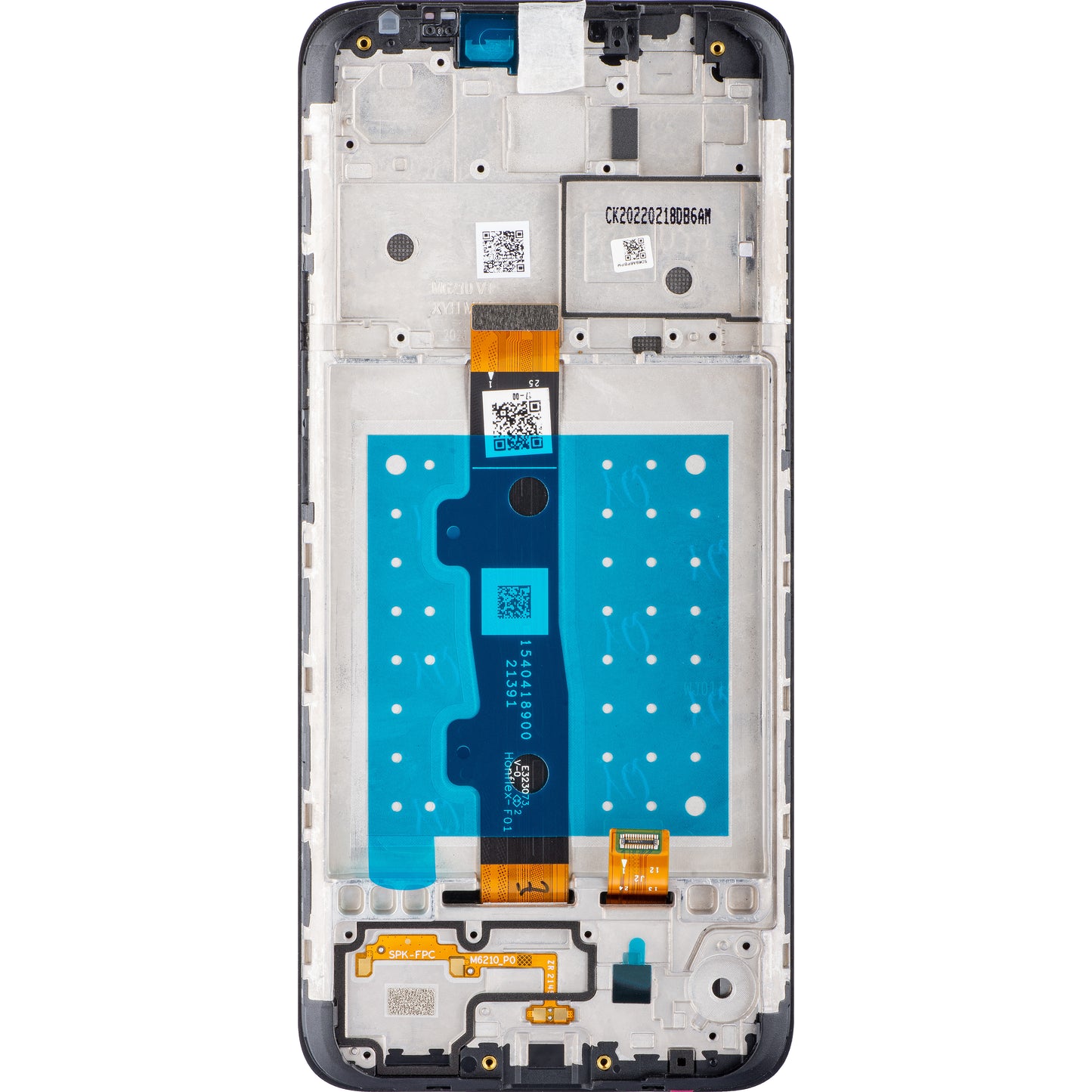 Motorola Moto E7 Wyświetlacz dotykowy, z ramką, czarny, Service Pack 5D68C17784