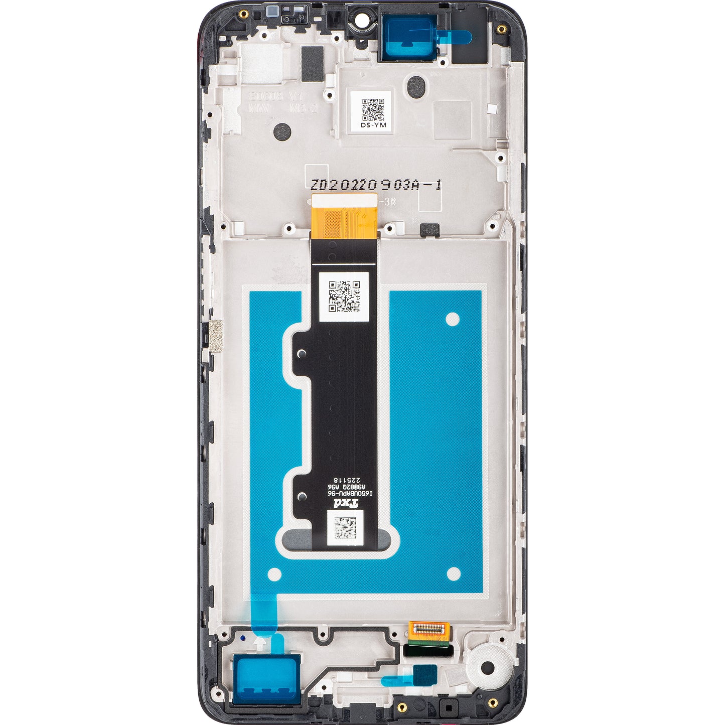 Wyświetlacz dotykowy Motorola Moto E22i / E22, z ramką, czarny, Service Pack 5D68C21594 