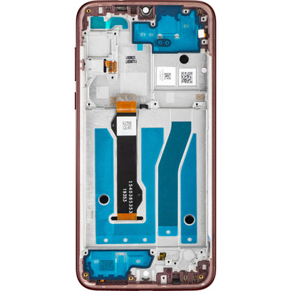 Motorola Moto G8 Plus Wyświetlacz dotykowy Motorola Moto G8 Plus, z ramką, ciemnoczerwony, Service Pack 5D68C15529 