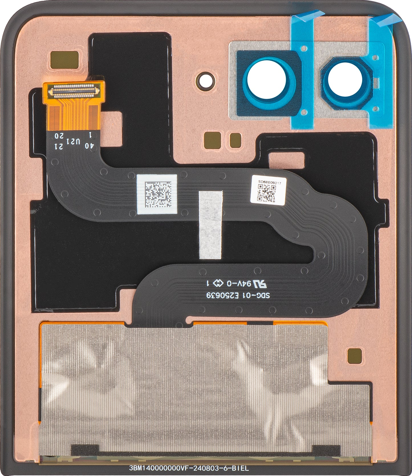 Wyświetlacz z dotykiem Motorola Razr+ 2025 / Razr+ 2024 / Razr 50 Ultra, Sub Outer, Service Pack 5D68C24593
