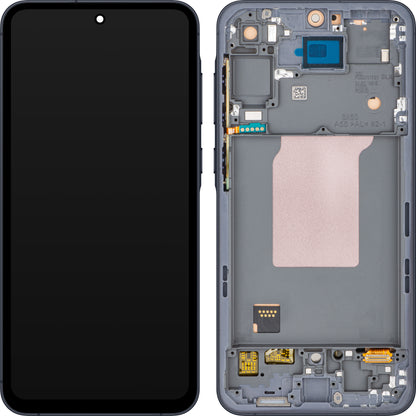 Wyświetlacz z ekranem dotykowym MP kompatybilny z Samsung Galaxy A55 5G A556, z ramką, czarny