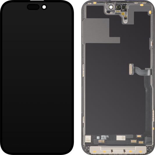 MP Touchscreen Display compatible with Apple iPhone 14 Pro Max, with Frame, Soft OLED IC Movable 120Hz FHD Version, Black