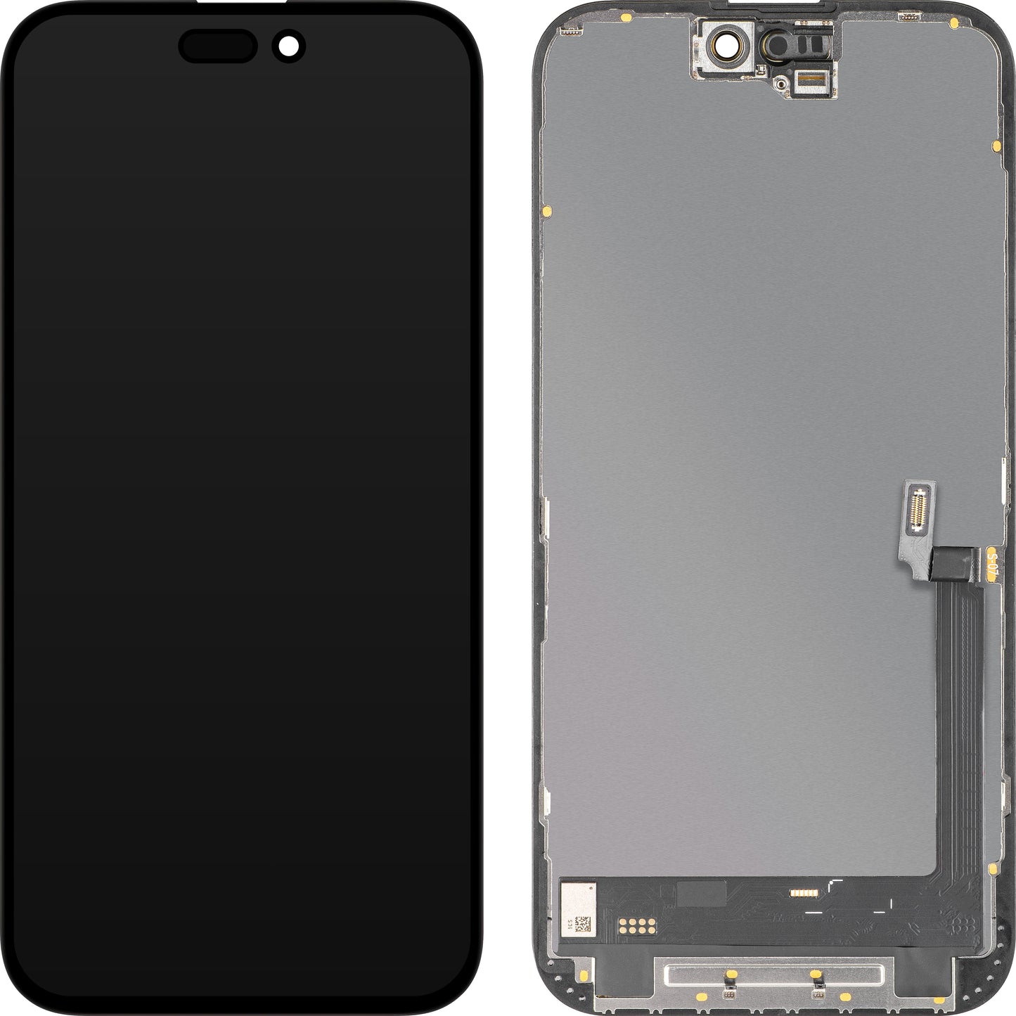 Wyświetlacz z ekranem dotykowym MP kompatybilny z Apple iPhone 16 Plus, z ramką, wersja Soft OLED IC Movable FHD, Czarny