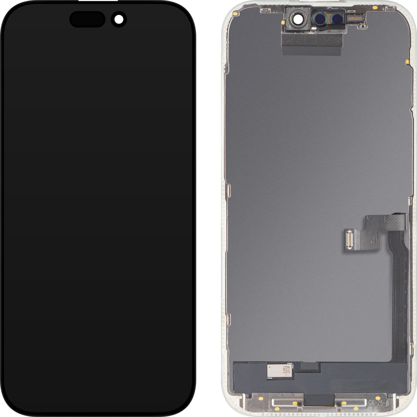 Wyświetlacz z ekranem dotykowym MP kompatybilny z Apple iPhone 16 Pro, z ramką, wersja OLED FHD IC Movable, czarny