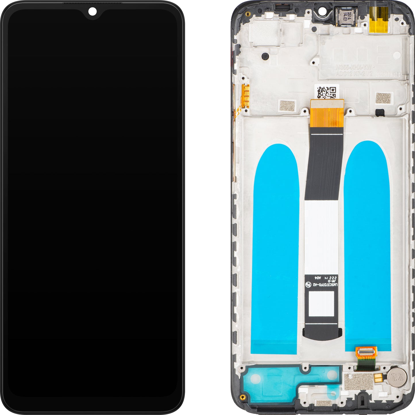 MP Touchscreen Display compatible with Xiaomi Poco C40 / Redmi 10 Power / 10C, with Frame, Black