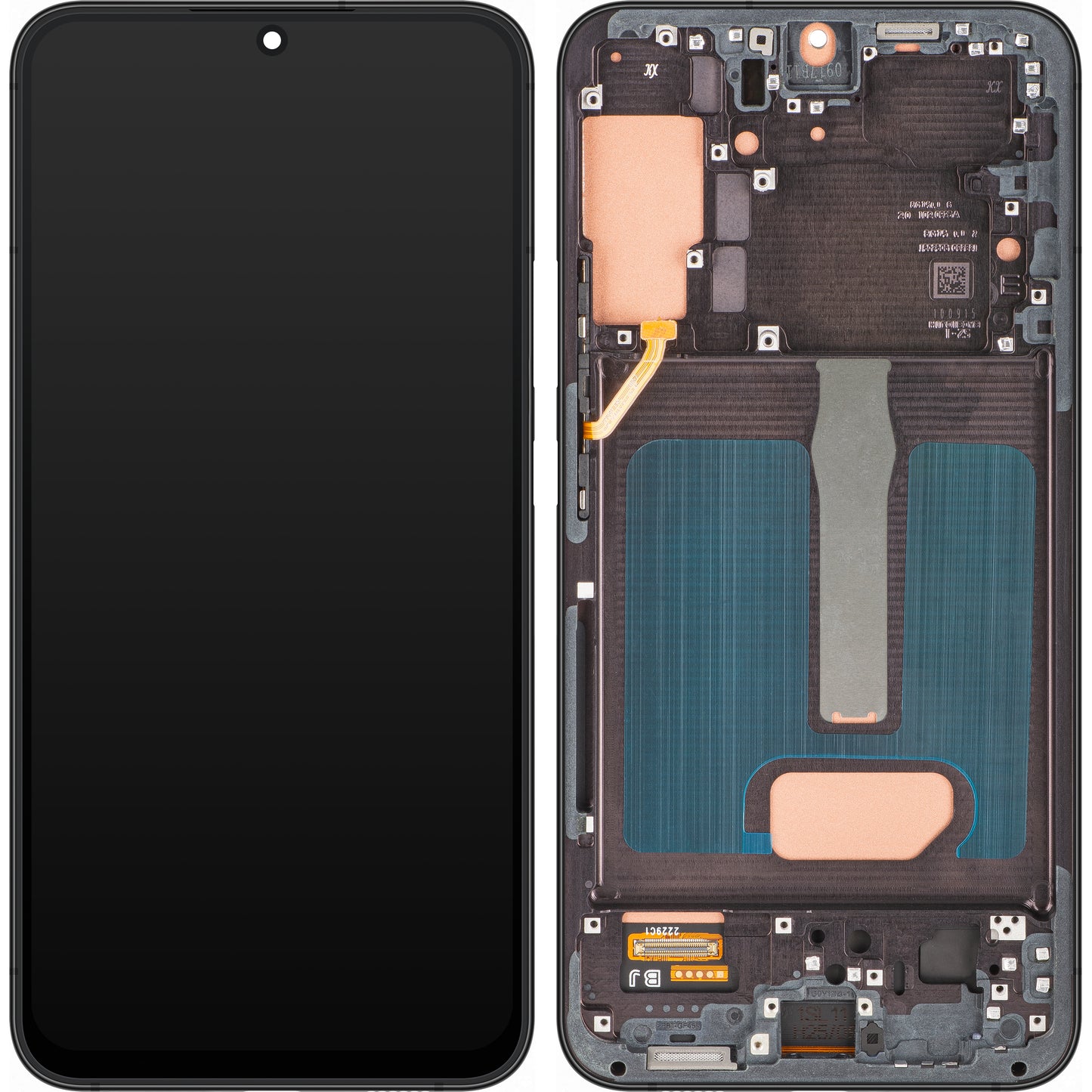 Wyświetlacz z ekranem dotykowym MP kompatybilny z Samsung Galaxy S22+ 5G S906, z ramką, czarny