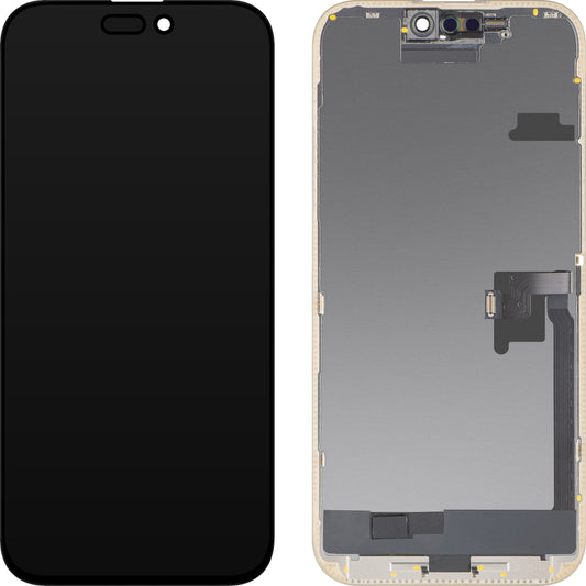 Wyświetlacz z ekranem dotykowym MP kompatybilny z Apple iPhone 16 Pro Max, z Ramką, Wersja OLED FHD Diagnostic, Czarny