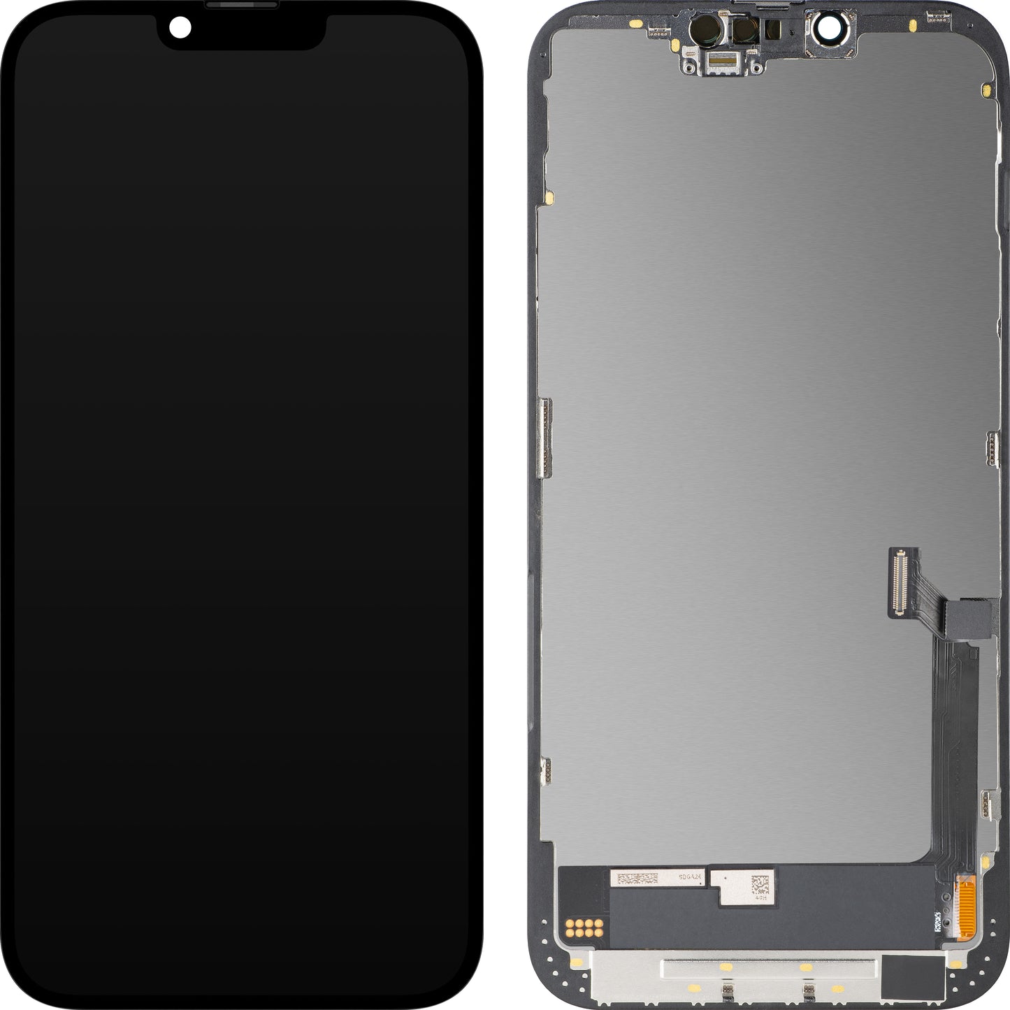 MP Touchscreen Display compatible with Apple iPhone 14 Plus, with Frame, OLED FHD Diagnostic Version, Black
