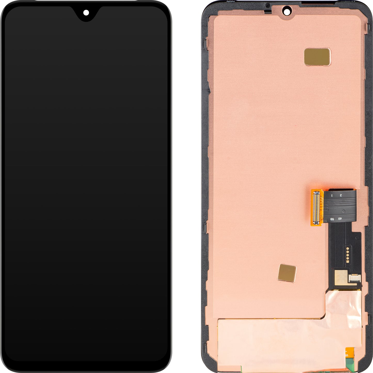Wyświetlacz z ekranem dotykowym MP kompatybilny z Google Pixel 8, z ramką, wersja OLED, czarny