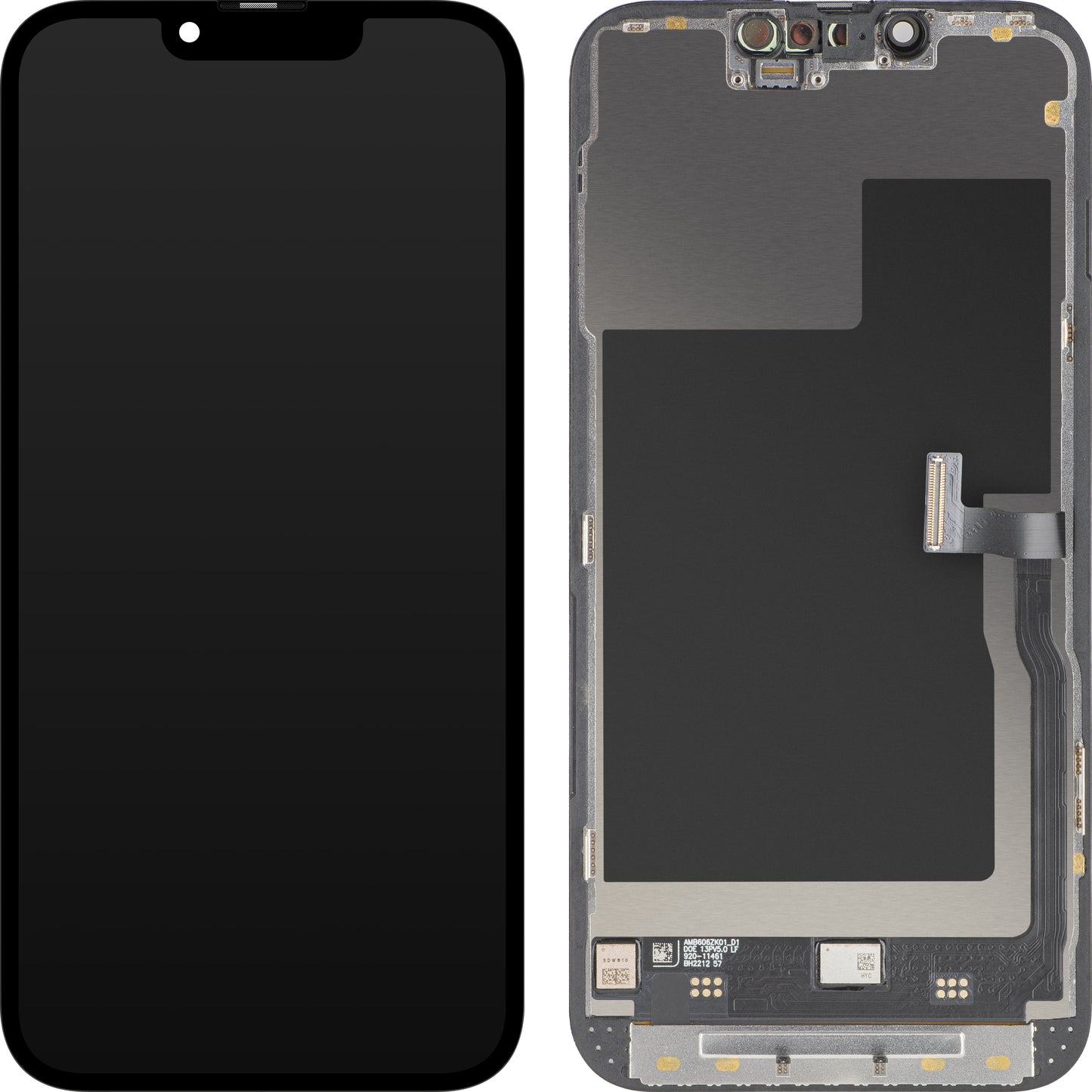 Wyświetlacz z ekranem dotykowym MP kompatybilny z Apple iPhone 13 Pro, z ramką, wersja Premium Soft OLED FHD 120Hz, Czarny