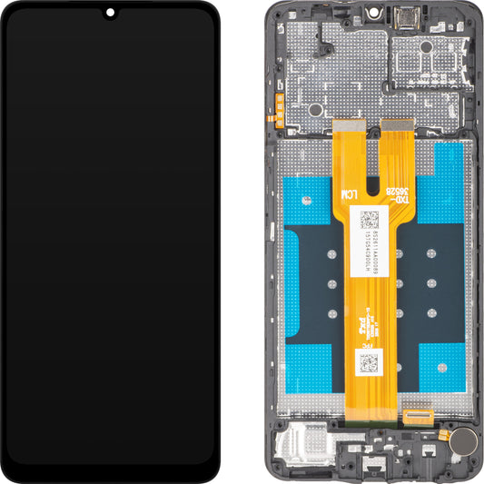 Wyświetlacz z ekranem dotykowym MP kompatybilny z Samsung Galaxy A06 5G A066, z ramką, czarny