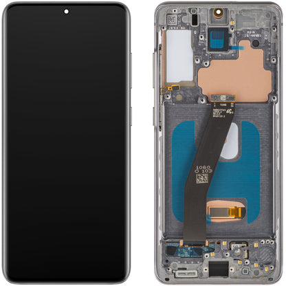 Wyświetlacz z ekranem dotykowym MP kompatybilny z Samsung Galaxy S20 5G G981 / S20 G980, z ramką, wersja OLED, czarny