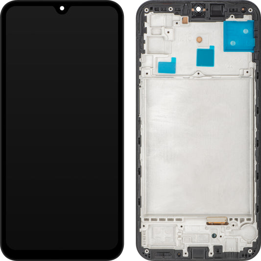 Wyświetlacz z ekranem dotykowym MP kompatybilny z Samsung Galaxy M15, z ramką, czarny