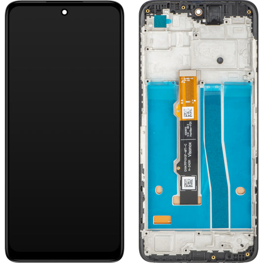 Wyświetlacz z ekranem dotykowym MP kompatybilny z Motorola Moto G42, z ramką, czarny