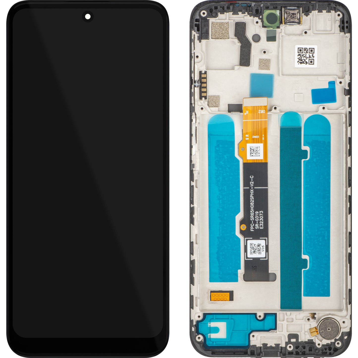 Wyświetlacz z ekranem dotykowym MP kompatybilny z Motorola Moto G41, z ramką, czarny