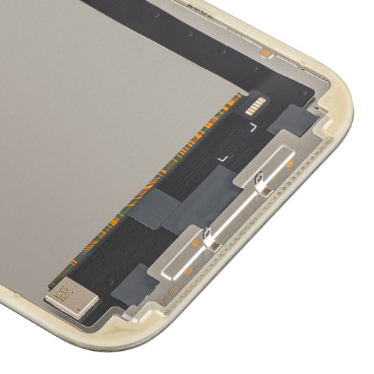 Wyświetlacz z ekranem dotykowym MP kompatybilny z Apple iPhone 17, z ramką, wersja OLED FHD IC Movable, czarny