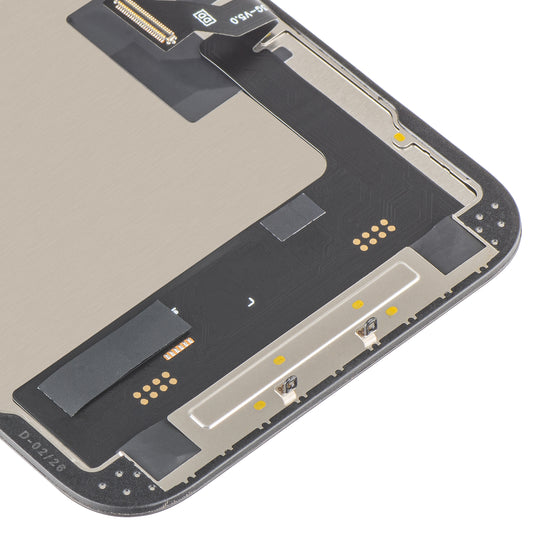 Wyświetlacz z ekranem dotykowym MP kompatybilny z Apple iPhone 14, z ramką, wersja Soft OLED FHD 120Hz IC Movable, Czarny