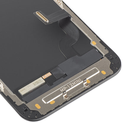 Wyświetlacz z ekranem dotykowym MP kompatybilny z Apple iPhone 12 mini, z ramką, wersja OLED FHD IC Movable, czarny